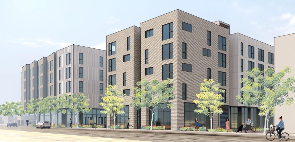 A rendering of a planned apartment complex in San Jose