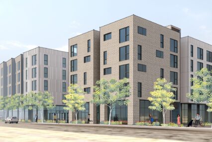 A rendering of a planned apartment complex in San Jose