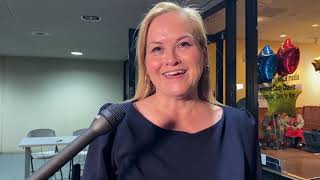 La candidata a alcalde de San José, Cindy Chavez, reacciona a los resultados de las elecciones