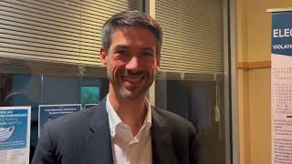 Matt Mahan, candidato a alcalde de San José, vota