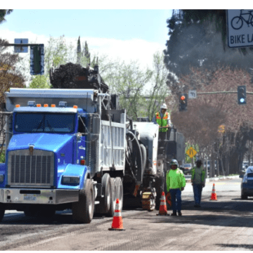 Mountain View bắt đầu xây dựng trên phố California để giảm số làn đường
