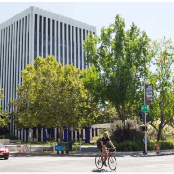 The exterior of Palo Alto City Hall
